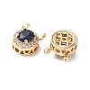 Brass Micro Pave Cubic Zirconia Beads KK-G531-01G-06-2