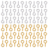 SOFPLATE 600Pcs 2 Colors Iron Screw Eye Pin Peg Bails IFIN-SP0001-06-1