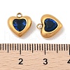 Ion Plating(IP) 304 Stainless Steel Micro Pave Cubic Zirconia Pendants STAS-S131-17G-02-3