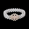 Alloy Crystal Rhinestone & Plastic Imitation Pearl Beaded Waist Belly Chains for Women FS-WG4F3BE-11-1