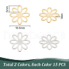 Unicraftale 30Pcs 2 Colors 304 Stainless Steel Charms FIND-UN0016-31-4