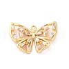 Brass Rhinestone Pendants KK-E973-11G-1