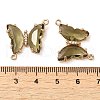 Brass Pave Faceted Glass Connector Charms X-FIND-Z020-04S-3