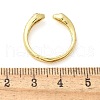 Brass Micro Pave Cubic Zirconia Cuff Rings for Women RJEW-Z084-01G-01-5