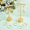 Beebeecraft 16Pcs Brass Ring Stud Earring Findings KK-BBC0011-99-4