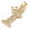 Rack Plating Brass Micro Pave Cubic Zirconia Pendants KK-D535-01I-RS-2