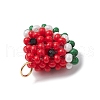 Glass Seed Beaded Watermelon Pendants PALLOY-CJ00138-4