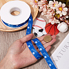 25 Yards Sport Ball Theme Printed Polyester Grosgrain Ribbon OCOR-WH20002-03B-02-3