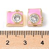Brass Pave Clear Cubic Zirconia Beads KK-H449-86G-02-3