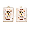 Rack Plating Alloy Enamel Pendants X1-ENAM-N056-392A-KCG-1