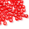 Transparent Red Acrylic Beads TACR-YW0001-08L-1
