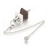 Natural Tiger Eye Dowsing Pendulums KK-F756-09D-2