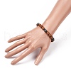4Pcs Natural Rudraksha and Gemstone Beads Stretch Bracelets Set for Women Men BJEW-JB08939-4