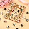 40Pcs 8 Colors Alloy Rhinestone Pendants RB-CJ0001-01-4