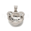 Brass Micro Pave Cubic Zirconia Pendants ZIRC-F139-01P-2