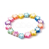 Handmade Polymer Clay Beads Stretch Bracelets BJEW-JB06560-3