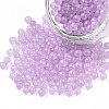 Luminous Transparent Glass Seed Round Beads GLAA-F124-D09-B-1