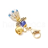 Angel Glass Beaded & Alloy Pendant Decorations HJEW-MZ00193-01-3