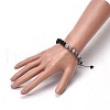 Natural Lava Rock Braided Bead Bracelets BJEW-JB04128-01-4