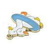 Light Gold Tone Alloy Enamel Pendants ENAM-C013-01B-3