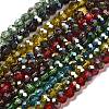 Electroplate Glass Faceted Rondelle Beads Strands EGLA-D020-4x3mm-M-1