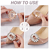   4Pcs 2 Style Alloy Crystal Rhinestone Shoe Decorations AJEW-PH0011-49KCG-4