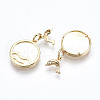 Brass Micro Pave Clear Cubic Zirconia Pendants KK-R114-12-NF-3