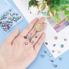 BENECREAT 60Pcs 6 Style Rack Plating Rainbow Color Alloy Beads FIND-BC0002-74-3