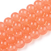 Baking Painted Imitation Jade Glass Round Bead Strands DGLA-Q021-8mm-31-1