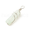 Natural Green Aventurine Pendants PALLOY-JF01570-01-3