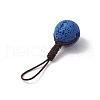 Round Natural Lava Rock Pendant Decorations PALLOY-JF03446-5