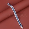 Square Alloy Rhinestone Cup Chain Bracelets for Women WG1D83C-03-1