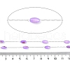 304 Stainless Steel & Dyed Shell Handmade Oval Beads Chain CHS-H028-05P-02-2