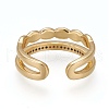 Brass Micro Pave Clear Cubic Zirconia Cuff Rings RJEW-Z003-10G-3