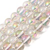Transparent Electroplate Glass Beads Strands GLAA-T032-T8mm-C12-1