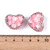 Heart Shape Polymer Clay Pave Rhinestone Beads RB-T018-03B-3