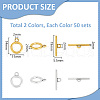 Unicraftale 100Sets 2 Colors Alloy Toggle Clasps FIND-UN0015-86-3