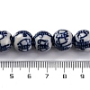 Handmade Blue and White Porcelain Beads Strands PORC-I027-01B-4