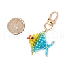 Fish Glass Seed Beaded Pendant Decoration HJEW-MZ00178-3