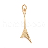 Rack Plating Brass Clear Cubic Zirconia Pendants KK-M229-26G-2