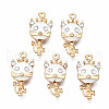 Rack Plating Alloy Enamel Pendants ENAM-T011-143B-1