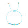Bohemian Style Glass Braided Beads Bracelets EW0556-3-1