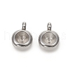 201 Stainless Steel Pendant Rhinestone Settings STAS-G224-27P-2