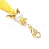 Angel Glass Pearl & MIYUKI Seed Beaded & Polycotton Tassel Pendant Decorations HJEW-MZ00197-4