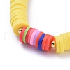 Handmade Polymer Clay Heishi Beads Stretch Bracelets BJEW-JB05088-02-2