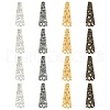 100Pcs 4 Colors Iron Filigree Bead Cones IFIN-YW0003-17-1