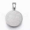 304 Stainless Steel Resin Pendants STAS-G155-01P-2