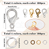 SOFPLATE 400Pcs 4 Colors Zinc Alloy Lobster Claw Clasps FIND-SP0001-31-2