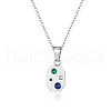 Square Necklace with Sparkling Diamond Pendant Necklaces YB1212-2-1
