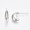 Brass Half Hoop Earrings X-KK-R117-035P-NF-3